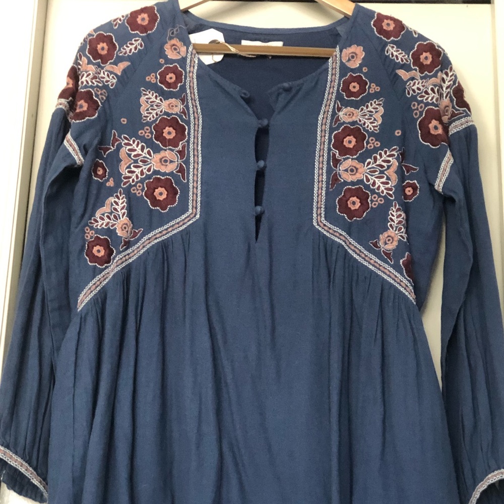 Boho embroidered blouse
